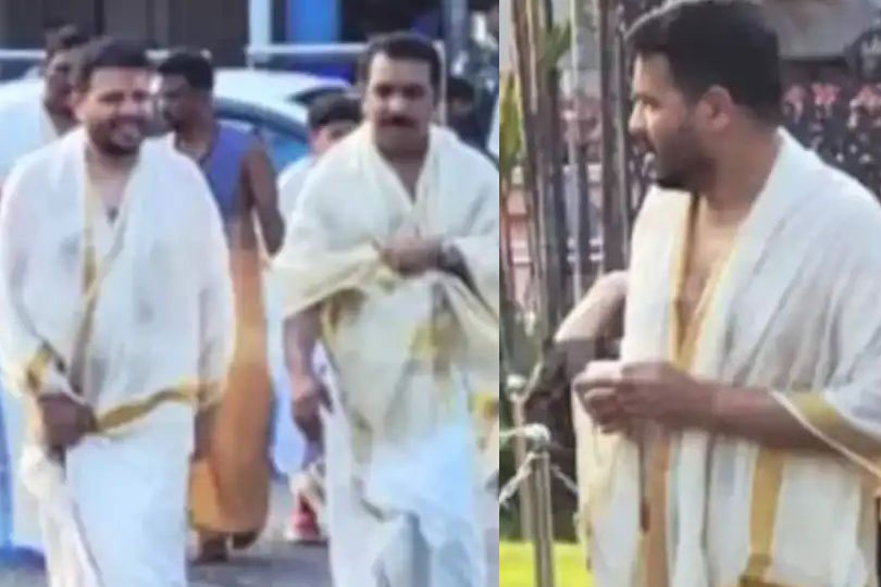 ഗുരുവായൂർ ക്ഷേത്രത്തില്‍ ദർശനം നടത്തി മുഖ്യമന്ത്രി പിണറായി വിജയന്റെ മകൻ വിവേക് കിരണ്‍.